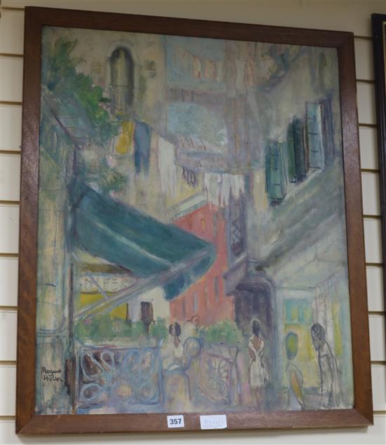 Margaret Hislop RSA, RBA (1894-1972), oil on board, Venetian scene, 75 x 62cm
